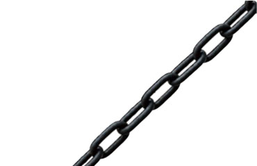 ふじわら ステンレス ブラックチェーン (塗装ブラック/艶消)(セラミックコート)